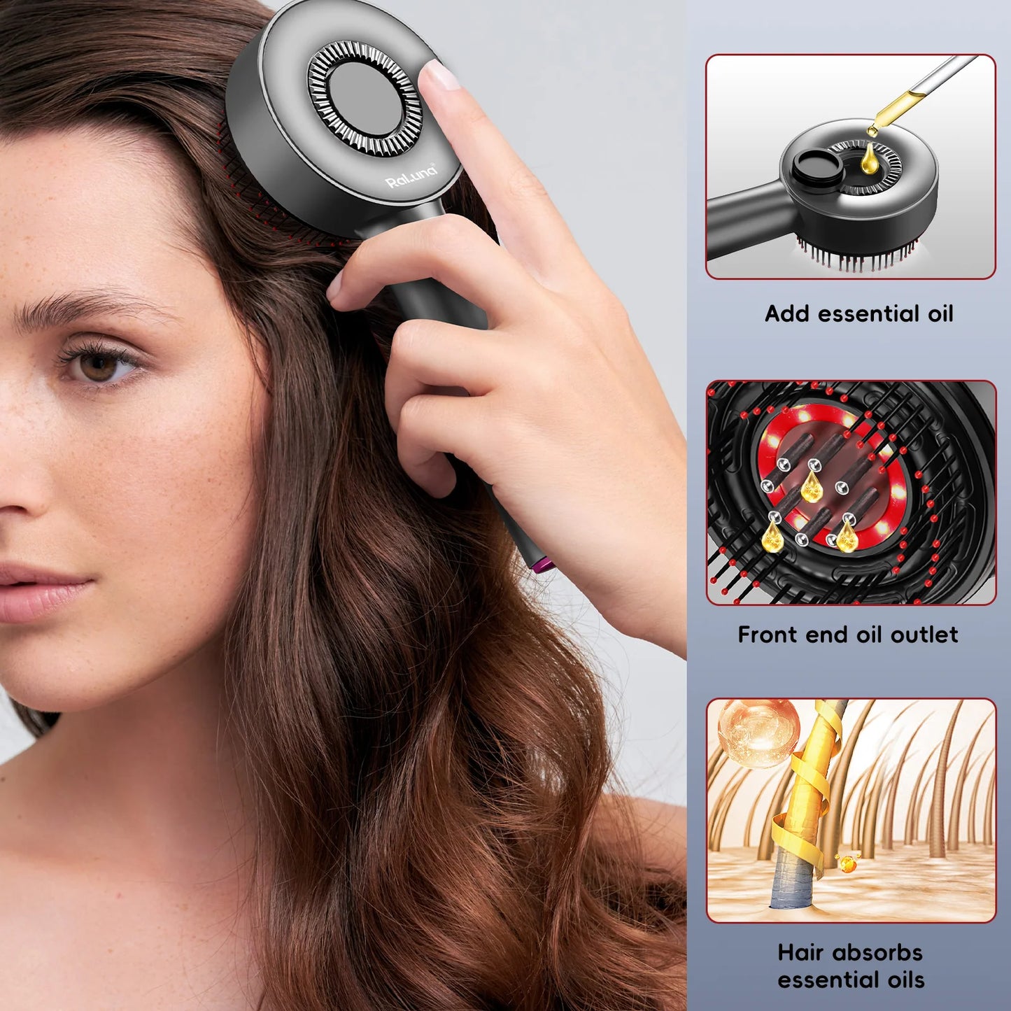 The Red Light Hair Growth Stimulator | Aura Labs™ Microcurrent Scalp Wand